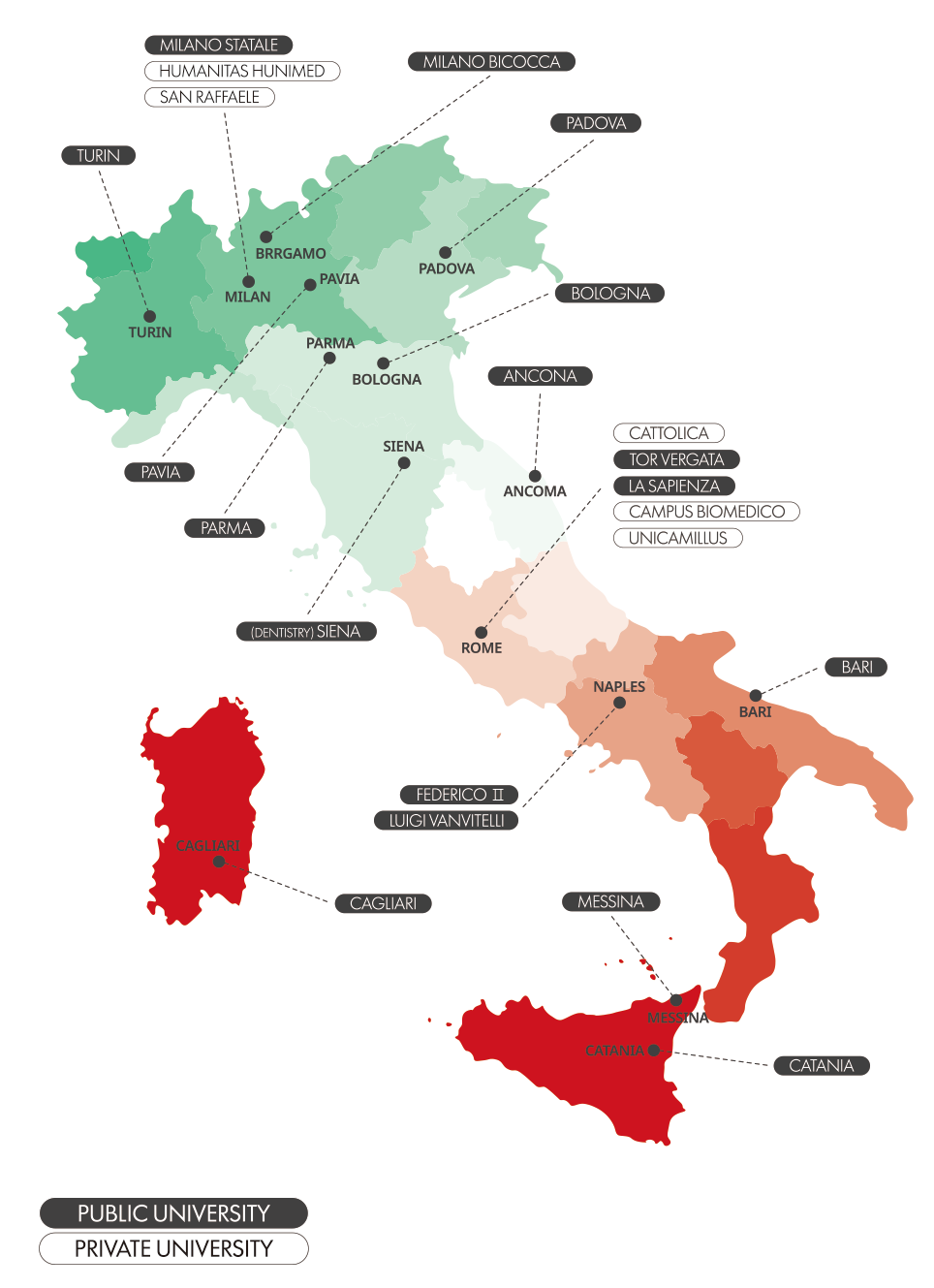 이탈리아 국립 의대 지도